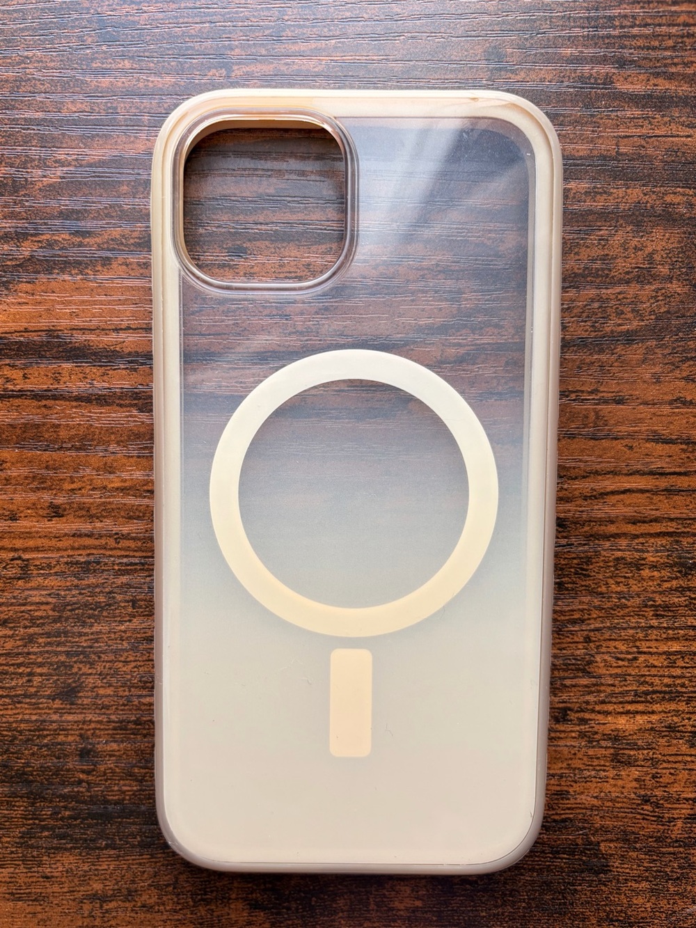 iPhone 14 Clear Beige MagSafe Compatible Phone Case - Brand Unknown